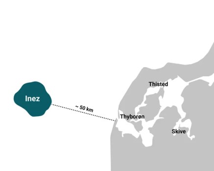 The Inez area offshore Denmark, now under exploration for its potential to support long-term CO₂ storage